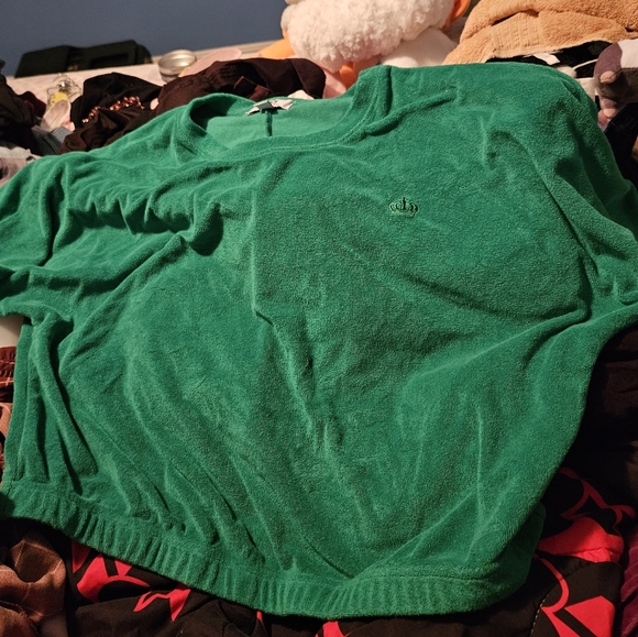 Juicy By Juicy Couture Womens Crew Neck Short Sleeve Towel Terry Top NWOT - Picture 8 of 8